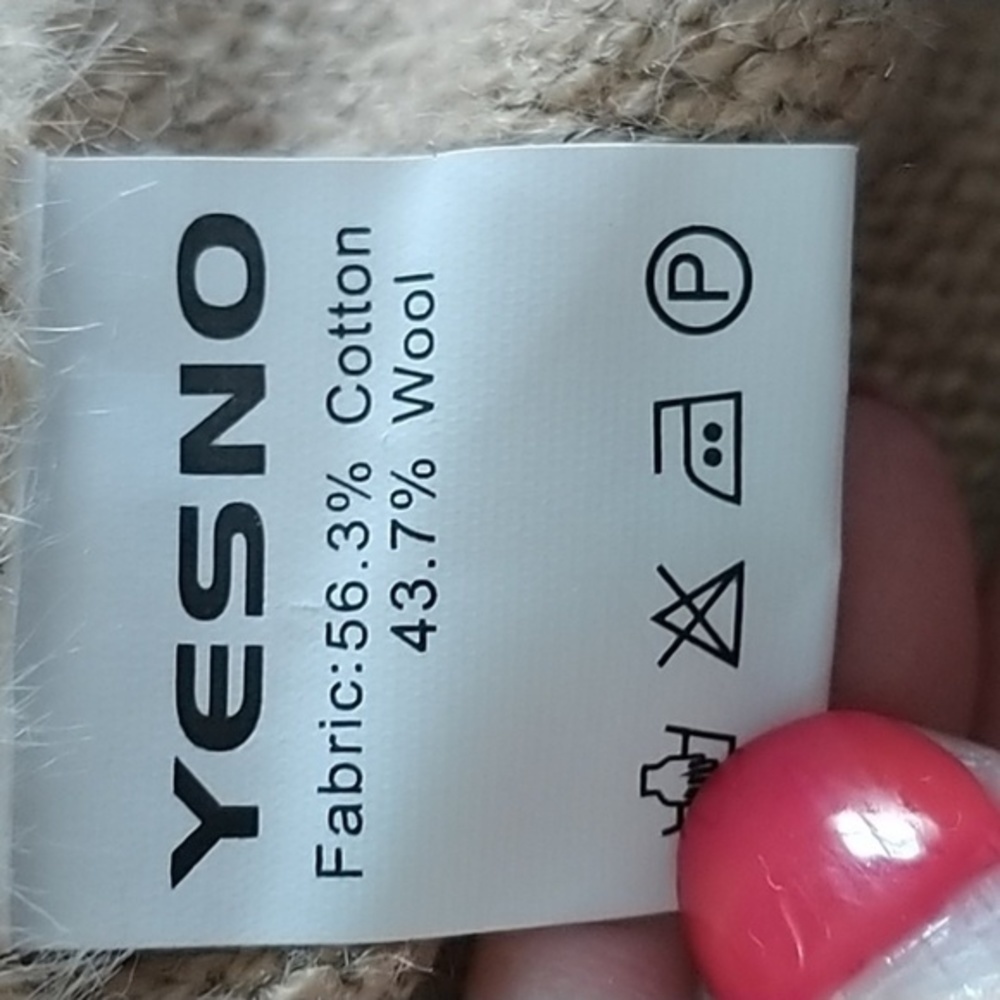 YESNO Oversized Wool Blend Multi Design Sweater Xl - Picture 7 of 12